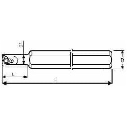 Carmex 100mm OAL Left Hand Internal Indexable Threading Toolholder 12mm x 12mm Shank, Uses 06IL Inserts, SI Toolholder SIL0005H06CB - 08716177