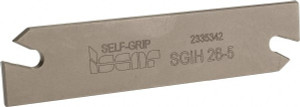 Iscar SGIH Double End Right Hand Indexable Cutoff Blade 26mm High x 4mm Wide x 110mm OAL, 0.187" Insert Width, Series Self Grip 2300616 - 08689275