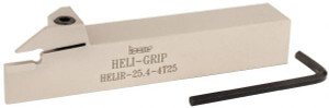 Iscar 0.157" to 0.187" Width, External Right Hand Indexable Grooving Toolholder 6" OAL, 1" x 1" Shank, HELI Toolholder, Series Heli-Grip 2500452 - 52720117