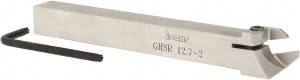 Iscar 1" Max Depth, 0.087" to 0.124" Width, External Right Hand Indexable Grooving Toolholder 4.72" OAL, 1/2" x 1/2" Shank, Uses GIG, GIM, GIP, TIP Inserts, GHS Toolholder, Series Cut Grip 2800549 - 60788247
