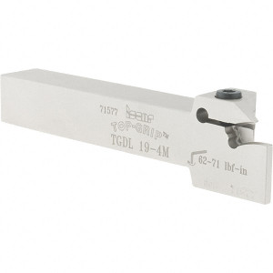 Iscar 0.683" Max Depth, 0.157" to 0.197" Width, External Left Hand Indexable Grooving Toolholder 5" OAL, 3/4" x 3/4" Shank, Uses TGM... Inserts, TGD Toolholder, Series Top Grip 2850114 - 60878147