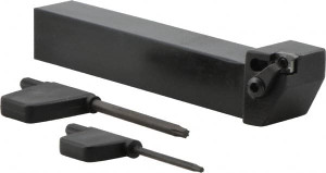 Seco Tools 0.103" Max Depth, 0.03" to 0.103" Width, External Right Hand Indexable Grooving Toolholder 5" OAL, 3/4" x 3/4" Shank, Uses 10EAR, 10ER, 12ER Inserts, CE Toolholder, Series Snap Tap 00072564 - 57111866