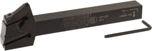Seco Tools 0.256" Max Depth, 0.031" to 0.118" Width, External Right Hand Indexable Grooving Toolholder 6" OAL, 0.63" x 0.63" Shank, Uses X4GK25..R Inserts, X4 Jet Toolholder, Through Coolant, Series X4 02823299 - 65940322