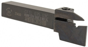 Seco Tools 0.43" Max Depth, External Left Hand Indexable Grooving/Cutoff Toolholder 5" OAL, 3/4" x 3/4" Shank, Uses LCMR Inserts, CFTL Toolholder, Series Multi-Directional Turning (MDT) 00086332 - 05978549