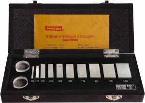 SPI 10 Piece, 0.105 to 1", Grade AS-1, Steel Gage Block Set Rectangular, 0.000012" Tolerance, NIST Traceability Certification 11-343-1 - 69815322