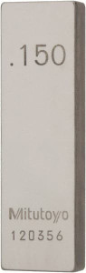 Mitutoyo 0.15" Rectangular Steel Gage Block Accuracy Grade AS-1, Includes Certificate of Inspection 611115-541 - 05798871
