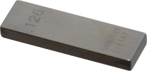 Mitutoyo 0.126" Rectangular Steel Gage Block Accuracy Grade AS-1, Includes Certificate of Inspection 611166-541 - 88609185