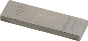 Mitutoyo 0.107" Rectangular Steel Gage Block Accuracy Grade 0, Includes Certificate of Inspection 611147-531 - 76401173