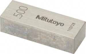 Mitutoyo 0.5" Rectangular Steel Gage Block Accuracy Grade AS-1, Includes Certificate of Inspection 611195-541 - 79940334