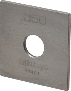 Mitutoyo 0.05" Square Steel Gage Block Accuracy Grade 0, Includes Certificate of Inspection 614105-531 - 93479772
