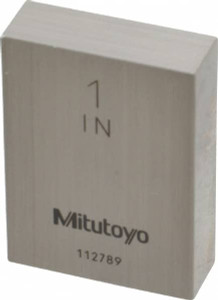 Mitutoyo 1" Rectangular Steel Gage Block Accuracy Grade 0, Includes Certificate of Inspection 611201-531 - 02032803