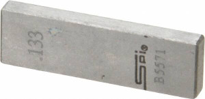 SPI 0.133" Rectangular Steel Gage Block Accuracy Grade 0, Includes NIST Traceability Certification 12-683-9 - 03266764