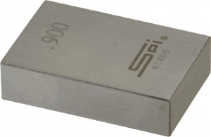 SPI 0.9" Rectangular Steel Gage Block Accuracy Grade 0, Includes NIST Traceability Certification 12-715-9 - 03267085
