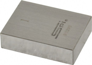 SPI 1" Rectangular Steel Gage Block Accuracy Grade AS-1, Includes NIST Traceability Certification 15-086-2 - 87876769
