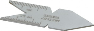 Starrett 60° Angle, Satin Chrome Coated Steel Center Gage 1mm Graduation 51478 - 86413903