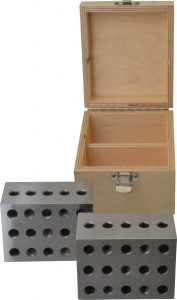 Suburban Tool 0.0001 Squareness Per Inch, Hardened Steel, 2-3-4 Block with 23 Hole Setup Block 3/8 - 16 Inch Tapped Hole Size, Sold As Matched Pair B234H23M - 06378145