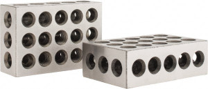 Value Collection 0.0003 Squareness Per Inch, Hardened Steel, 1-2-3 Block with 23 Hole Setup Block 0.0001 to 0.0007 Inch Overall Tolerance, 3/8 - 16 Inch Tapped Hole Size, 56-60 HRC Hardness, Sold As Matched Pair 6630-4010 - 06378012