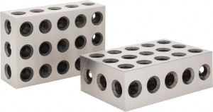 Value Collection 0.0003 Squareness Per Inch, Hardened Steel, 2-4-6 Block with 23 Hole Setup Block 0.0001 to 0.0007" Overall Tolerance, 3/8-16" Tapped Hole Size, 56-60 HRC Hardness, Sold As Matched Pair 6630-4020 - 06378061