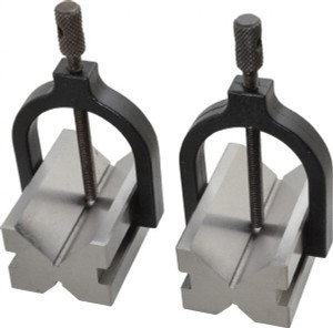 GROZ USA 17.46 to 1-1/2" Capacity, 90° Angle, Tool Steel V-Block 2-3/4" Long x 1-3/4" Wide x 1-7/16" High, Sold as 2 Block Set VB/T/70 - 06493027
