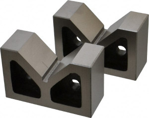 SPI 2-3/16" Max Capacity, 90° Angle, Cast Iron V-Block 4" Long x 1-9/16" Wide x 2-9/16" High, Sold as Matched Pair 63-394-1 - 02662864