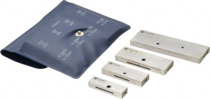 TESA Brown & Sharpe 3/8 to 1-5/16 Inch Adjustable Parallel Set 1-3/4 to 3-9/16 Inch Long, 9/32 Inch Thick, Includes Case, 4 Pieces 599-673-10 - 06226484
