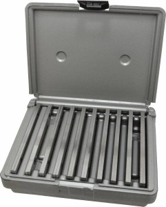 Fowler 20 Piece, 6 Inch Long x 1/8 Inch Thick, Alloy Steel Thin Parallel Set 1/2 to 1-5/8 Inch High, 52-58 RC Hardness 52-437-125-0 - 91013706