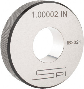 SPI 1" ID x 2-1/2" OD 0.63" Thick Setting Ring 0.00010000" Accuracy, 10.00micro m Surface Smoothness, Silver 10-738-3 - 06543920