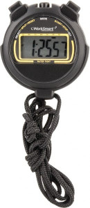 Value Collection Water Resistant Digital Stopwatch with Lap Counter CR2032, Black WS-PE-STOP-002 - 85881944