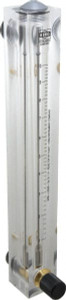 King Instrument 1/2" F Port Block Style Panel Mount Flowmeter 100 Max psi, 10 GPM, Acrylic 75302117C-08 - 86485760