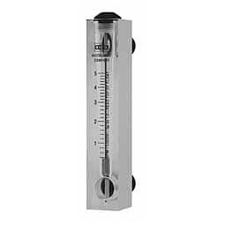 King Instrument 1/2" M Port Block Style Panel Mount Flowmeter 100 Max psi, 2 GPM, Acrylic 75202103C-04 - 86485901