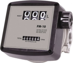 PROLUBE 1" FNPT Port Nutating Disc Flowmeter 150 Max psi, 5 to 32 GPM, Aluminum FM-10G/0-1/N - 92912443
