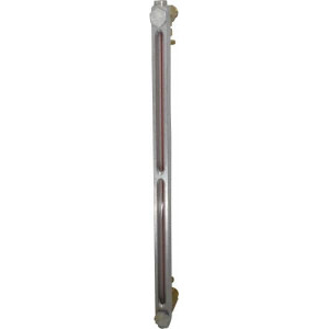 LDI Industries 1/2-14 Thread, 16-1/2 Inch Sight Length, Closed Circuit Liquid Level Sight Gauge with Needle Valves, Pipe Adapters 18 Inch Length to Center of Base, 19-5/8 Inch Overall Length, Buna-N Seal G608-18-A-1-4 - 56477789