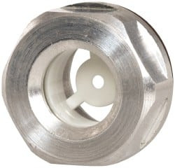 J.W. Winco G 3/8 Thread, 20mm Distance Across Flats, Aluminum Oil Level Sight Glasses 22mm Flange Diameter, 7.5mm Head Height, 8mm Length Under Head R20/A - 64829203