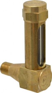 LDI Industries 1-3/8 Inch Long Sight, 1/8 Inch Thread Size, Buna-N Seal Short Elbow, Vented Oil-Level Indicators and Gauge 2-3/8 Inch Length to Center of Base G102-1 - 56476658