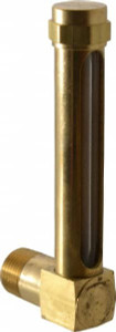 LDI Industries 2-3/4 Inch Long Sight, 3/8 Inch Thread Size, Buna-N Seal Short Elbow, Vented Oil-Level Indicators and Gauge 3-7/8 Inch Length to Center of Base G105-3 - 56476732