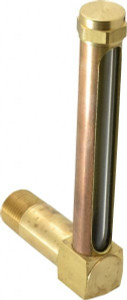 LDI Industries 4-1/4 Inch Long Sight, 1/2 Inch Thread Size, Buna-N Seal Long Elbow, Vented Oil-Level Indicators and Gauge 5-7/16 Inch Length to Center of Base G261-4 - 56476856