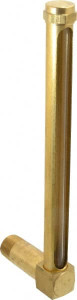LDI Industries 7-1/2 Inch Long Sight, 1/2 Inch Thread Size, Buna-N Seal Long Elbow, Vented Oil-Level Indicators and Gauge 8-11/16 Inch Length to Center of Base G263-4 - 56476864