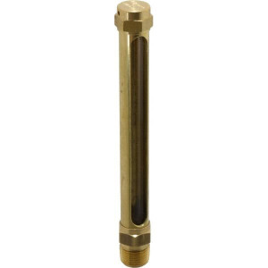 LDI Industries 4-1/4 Inch Long Sight, 3/8 Inch Thread Size, Buna-N Seal Straight to Male Thread, Vented Oil-Level Indicators and Gauge 6 Inch Length G307-3 - 56476971