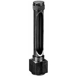 LDI Industries 2-3/4 Inch Long Sight, 3/8 Inch Thread Size, Buna-N Seal Elbow to Female Thread, Vented Oil-Level Indicators and Gauge 4-1/4 Inch Length to Center of Base G405-3 - 56477136