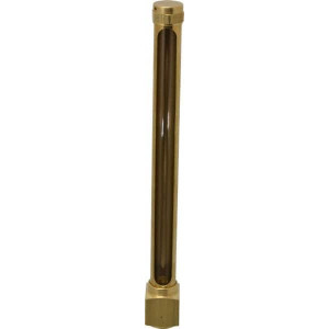 LDI Industries 7-1/2 Inch Long Sight, 1/2 Inch Thread Size, Buna-N Seal Elbow to Female Thread, Vented Oil-Level Indicators and Gauge 9 Inch Length to Center of Base G423-4 - 56477193