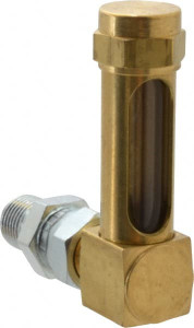 LDI Industries 1-3/8 Inch Long Sight, 1/4 Inch Thread Size, Buna-N Seal Union Coupling, Vented Oil-Level Indicators and Gauge 2-3/8 Inch Length to Center of Base G652-2 - 56477219