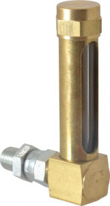 LDI Industries 1-7/8 Inch Long Sight, 1/8 Inch Thread Size, Buna-N Seal Union Coupling, Vented Oil-Level Indicators and Gauge 2-7/8 Inch Length to Center of Base G653-1 - 56477235