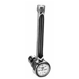 LDI Industries 2-3/4 Inch Long Sight, 3/8 Inch Thread Size, Buna-N Seal Elbow With 1-3/8 Inch Dial Thermometer, Vented Oil-Level Indicators and Gauge 4-1/4 Inch Length to Center of Base GT105-3 - 56477540