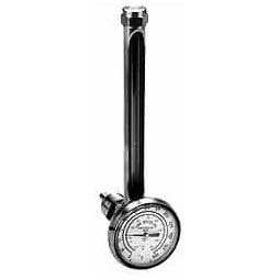 LDI Industries 4-1/4 Inch Long Sight, 1/2 Inch Thread Size, Buna-N Seal Elbow With Dual Scale Thermometer, Vented Oil-Level Indicators and Gauge 5-3/4 Inch Length to Center of Base GTW157-4 - 56477615