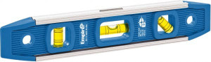 Empire Level Magnetic 9" Long 3 Vial Torpedo Level Aluminum, Blue, 1 Plumb, 1 Level & 1 45° Vials 581-9 - 35222090