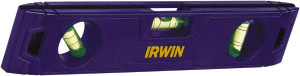 IRWIN Magnetic 9" Long 3 Vial Torpedo Level ABS Plastic, Blue, 1 45°, 1 Level & 1 Plumb Vials 1794159 - 52358652