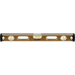 Johnson Level & Tool 48" Long 3 Vial Box Beam Level Wood, Natural, 2 Plumb & 1 Level Vials 1601-4800 - 56373236