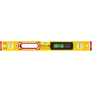 STABILA 24" Long 3 Vial Box Beam Level Aluminum, Yellow, 2 Plumb & 1 Level Vials 36524 - 37427200