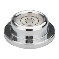 Geier & Bluhm 1-7/16 Inch Base Diameter x 0.52 Inch Overall Height, 2 Circles, Brass Bull's Eye Circular Level 7.00mm Vial Diameter, 3/4 Inch Inner Diameter, 0.12 Inch Mounting Hole Diameter, 24 min Sensitivity, -40 to 165°F 2-14010 - 48666010