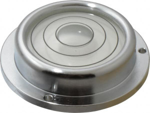 Geier & Bluhm 2-3/4 Inch Base Diameter x 0.69 Inch Overall Height, 3 Circles, Brass Bull's Eye Circular Level 2-7/32 Inch Inner Diameter, 0.14 Inch Mounting Hole Diameter, 30 min Sensitivity, -40 to 150°F 2-24054 - 67944777